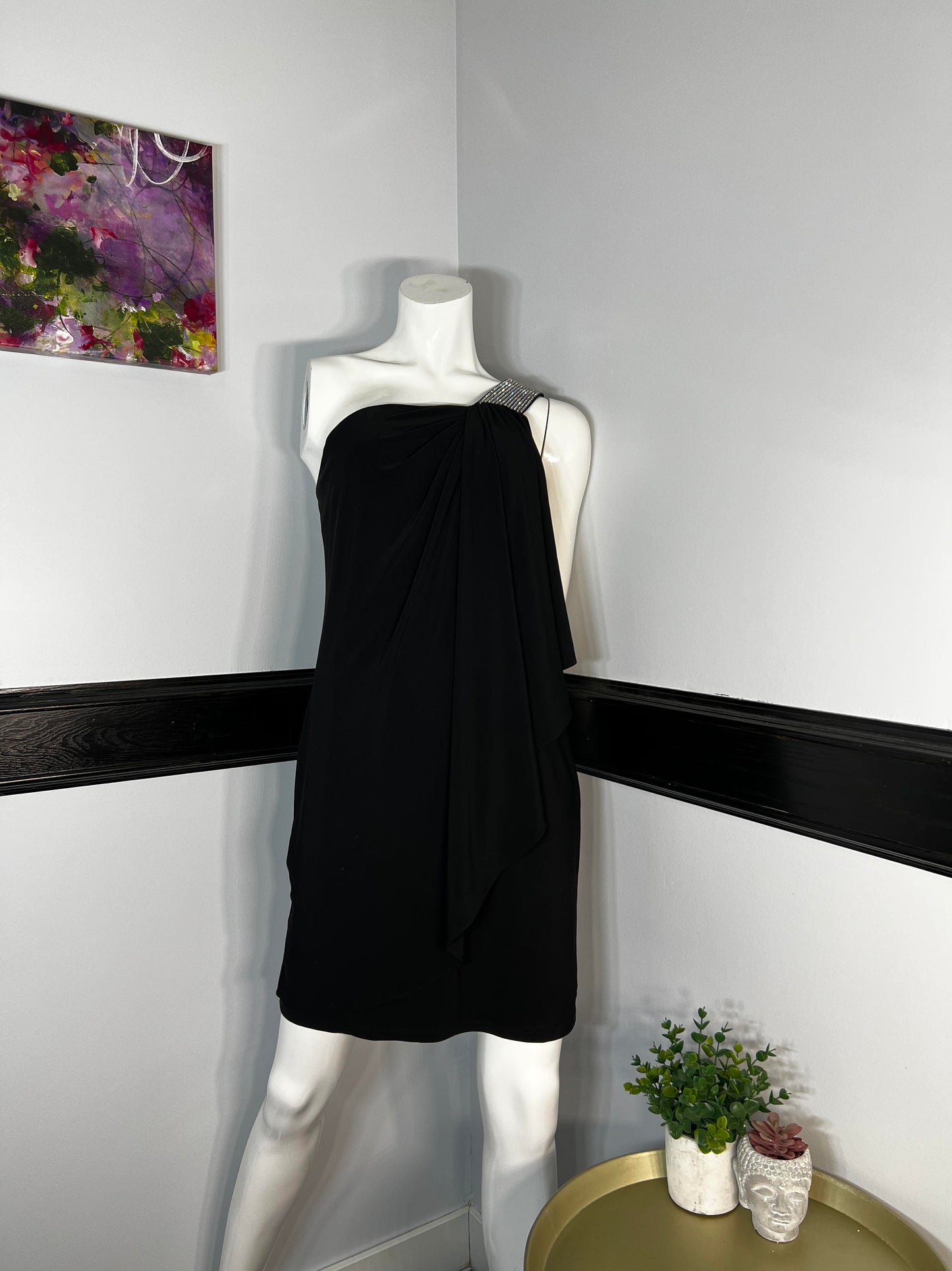 One Gemmed Shoulder Dress